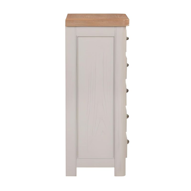 Clarion Chest - 5 Drawer - Tall - Oak and Grey