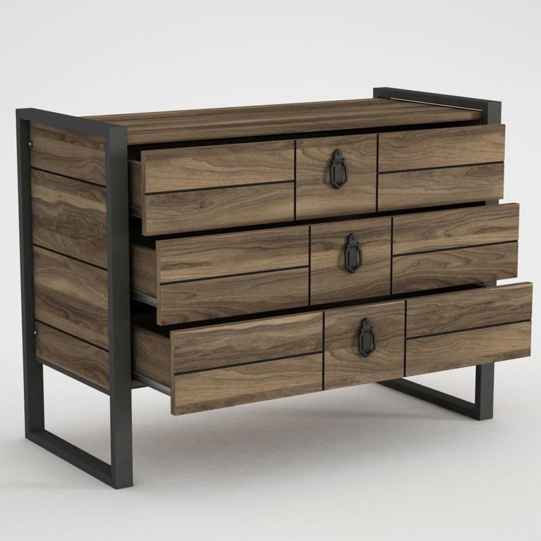 Clearance - Lorena Walnut and Black Chest