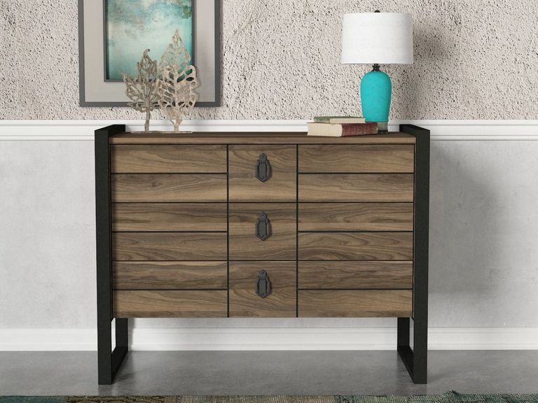 Clearance - Lorena Walnut and Black Chest
