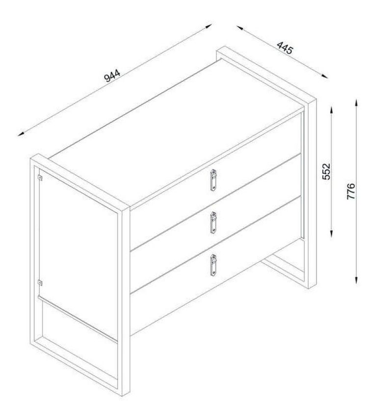 Clearance - Lorena Walnut and Black Chest