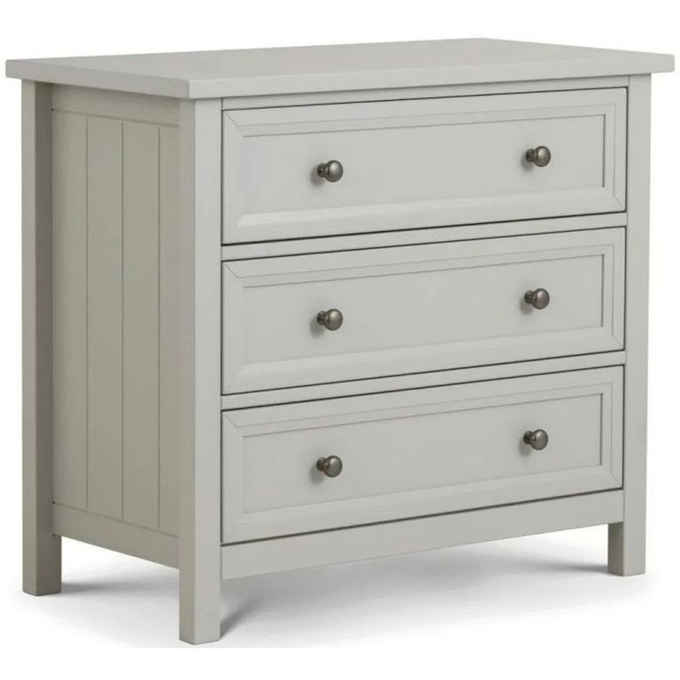 Clearance - Maine Grey 3 Drawer Small Chest - A332