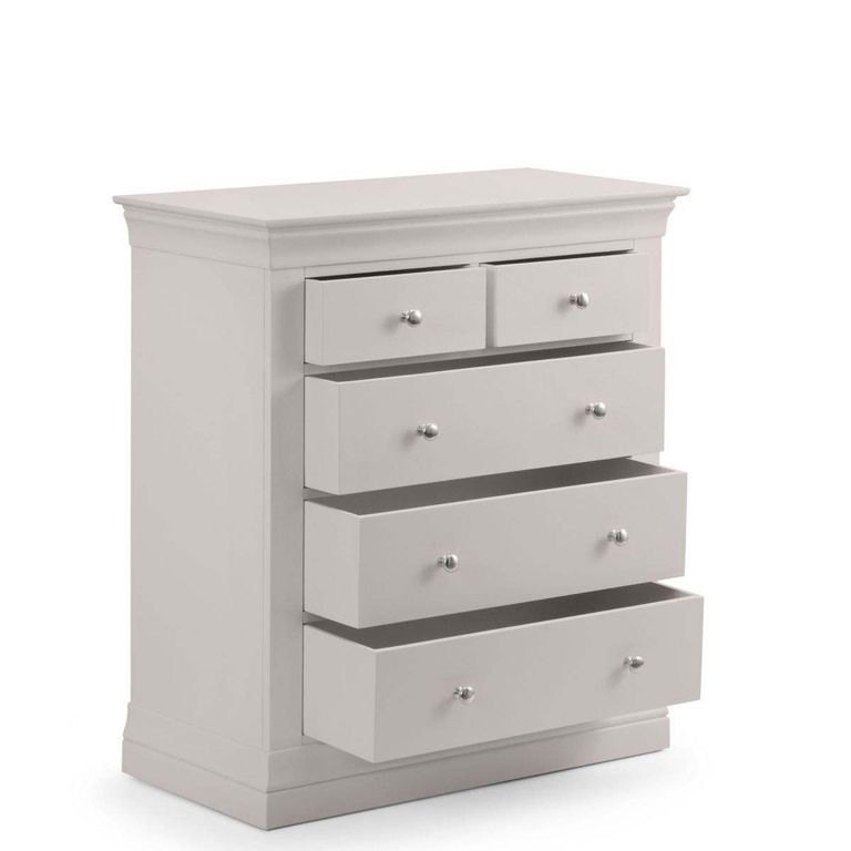 Clermont Chest of Drawers - 3+2 Drawer - Soft Grey