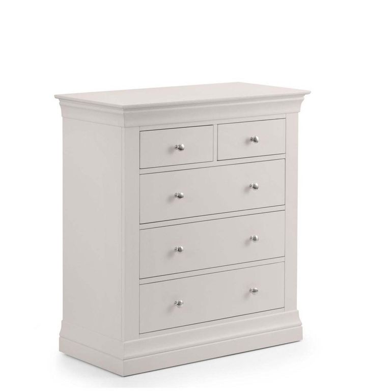 Clermont Chest of Drawers - 3+2 Drawer - Soft Grey