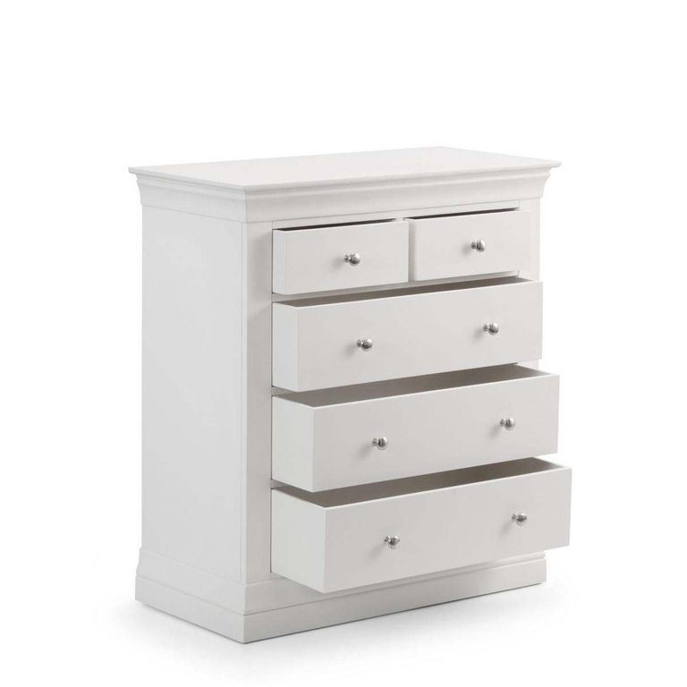 Clermont Chest of Drawers - 3+2 Drawer - White