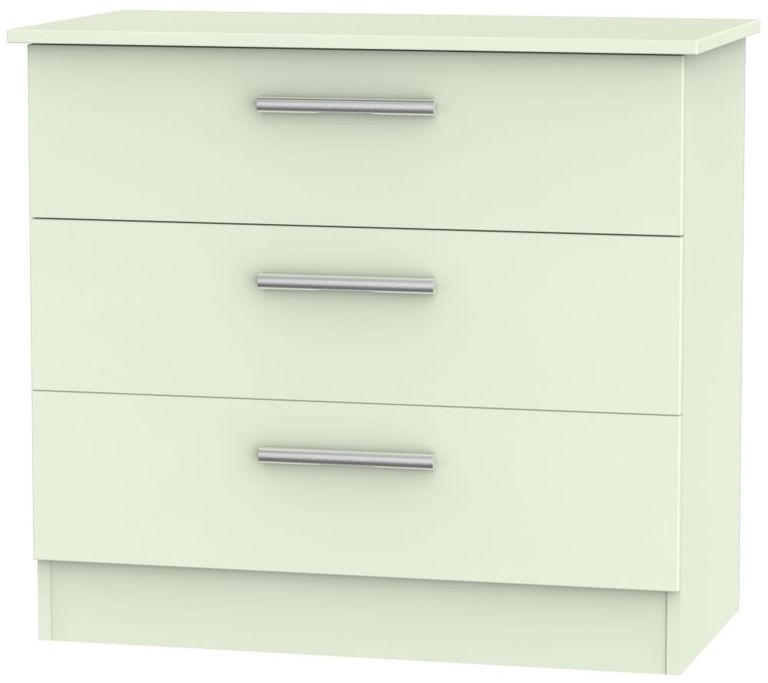 Contrast Cream 3 Drawer Small Chest