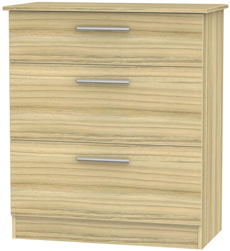 Contrast Modern Oak 3 Drawer Deep Chest
