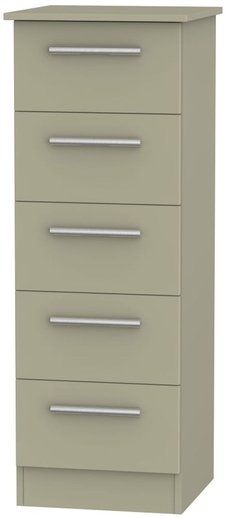 Contrast Mushroom 5 Drawer Narrow Chest