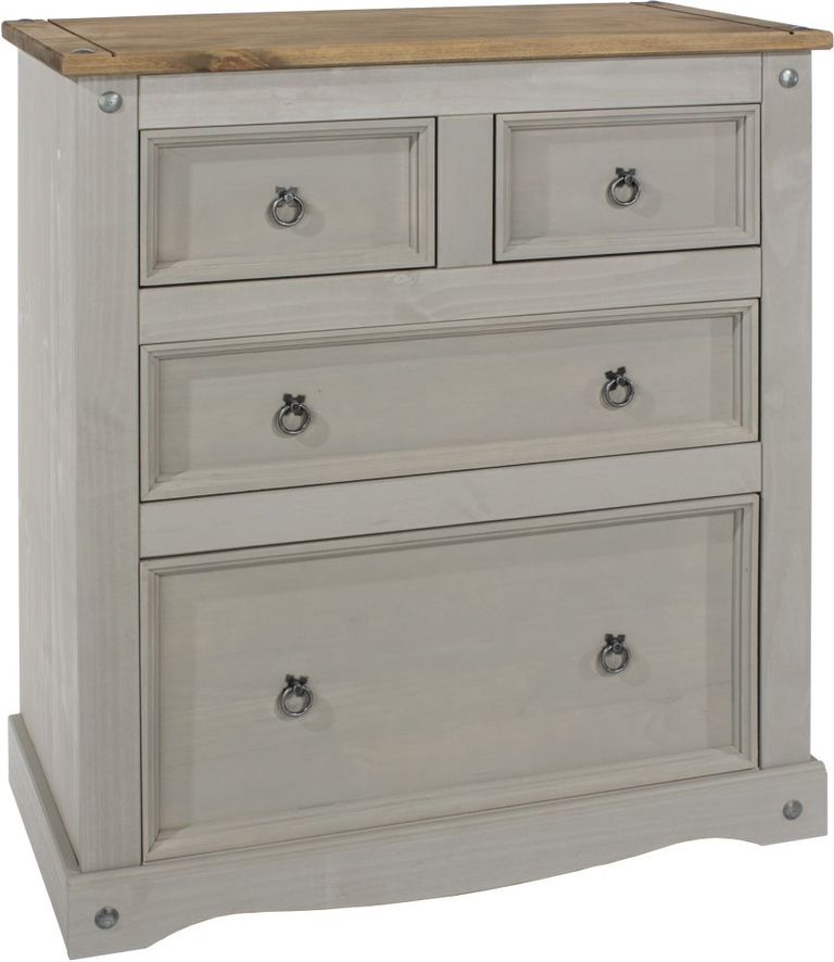 Corona Grey Mexican Pine 2+2 Drawer Chest