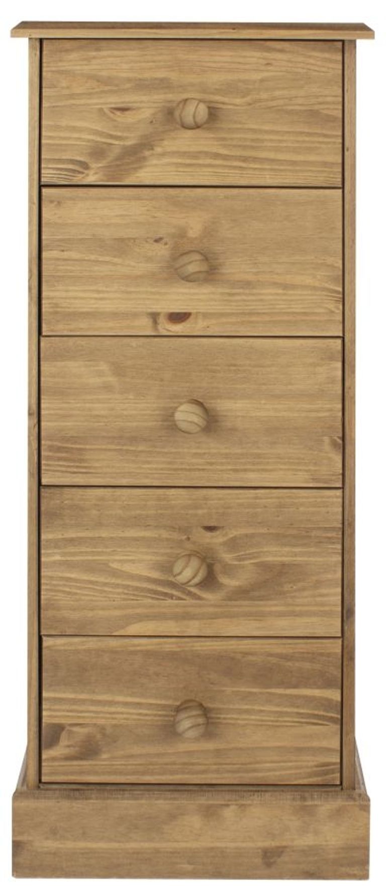 Cotswold Pine 5 Drawer Narrow Chest