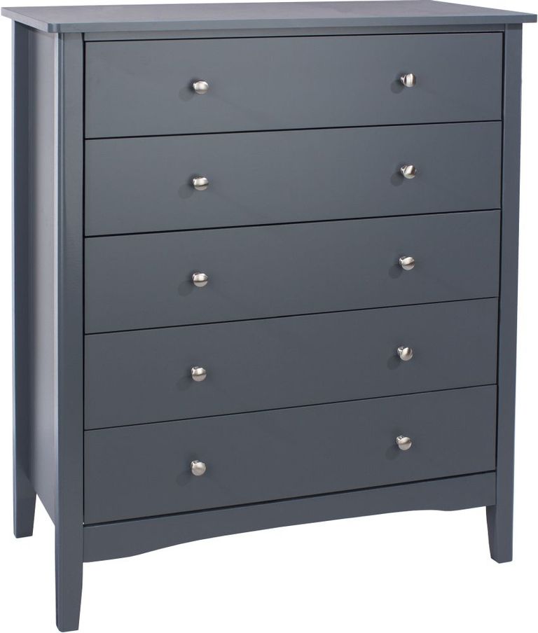Como Blue Painted 5 Drawer Chest