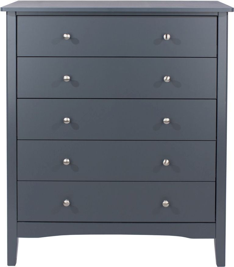 Como Blue Painted 5 Drawer Chest