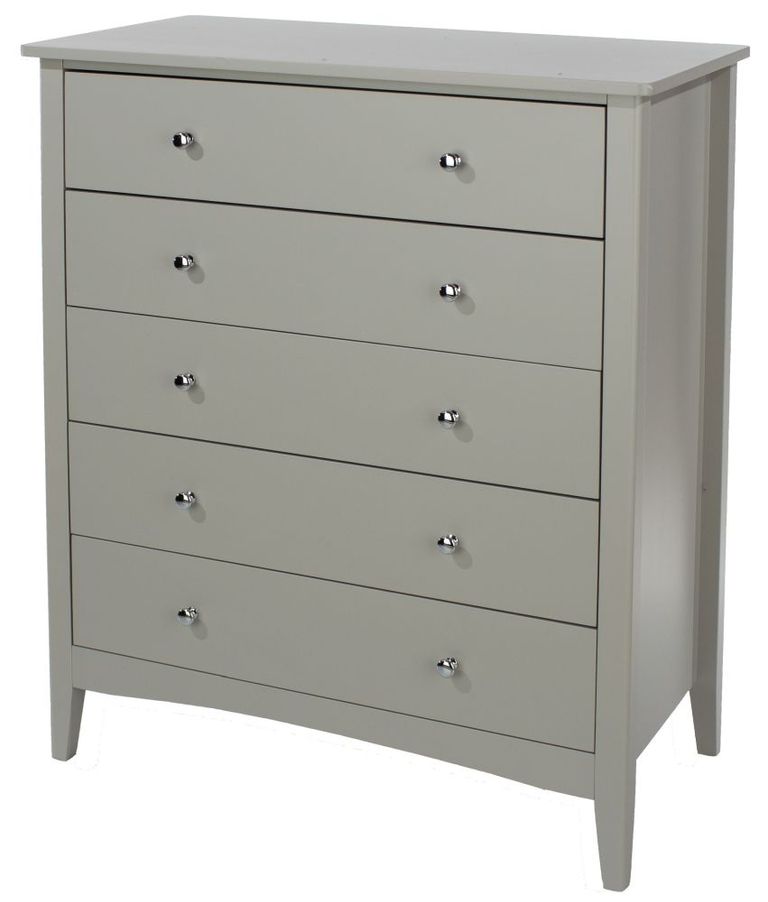 Como Grey Painted 5 Drawer Chest