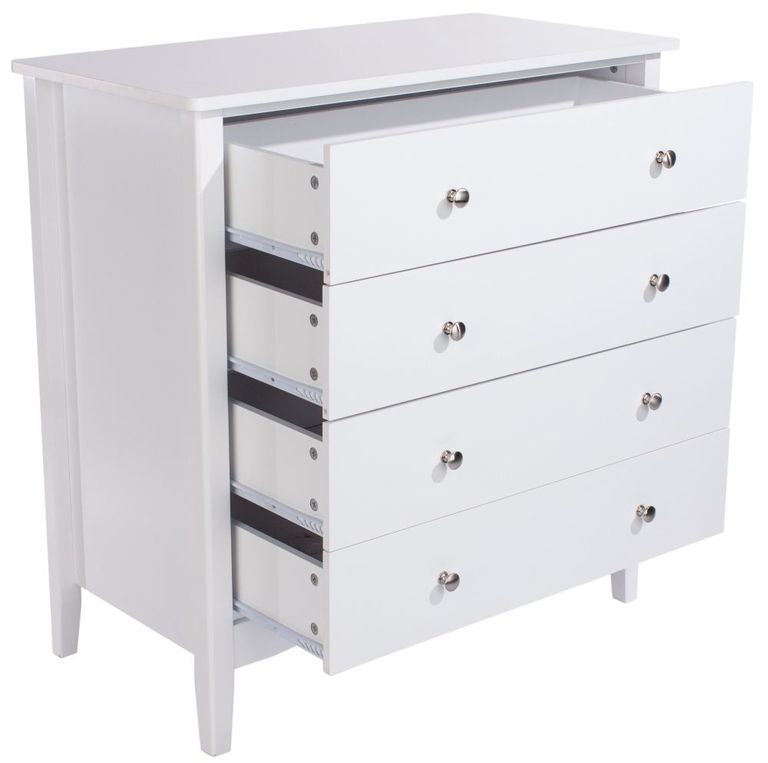 Como White Painted 4 Drawer Chest