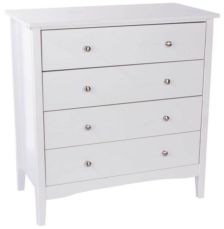 Como White Painted 4 Drawer Chest