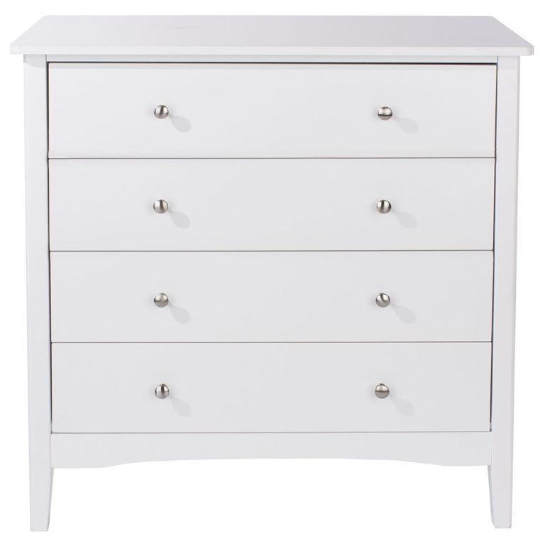 Como White Painted 4 Drawer Chest