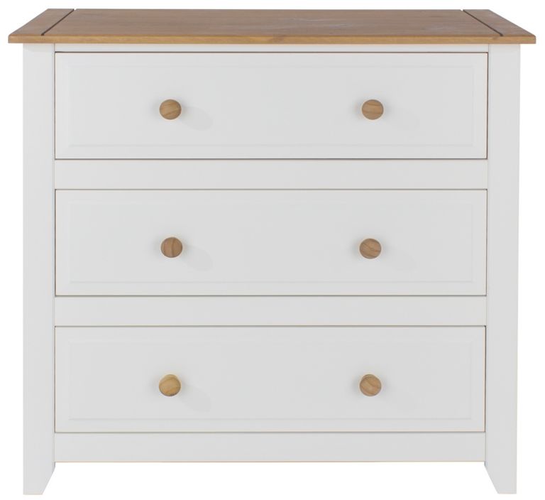 Capri White 3 Drawer Chest