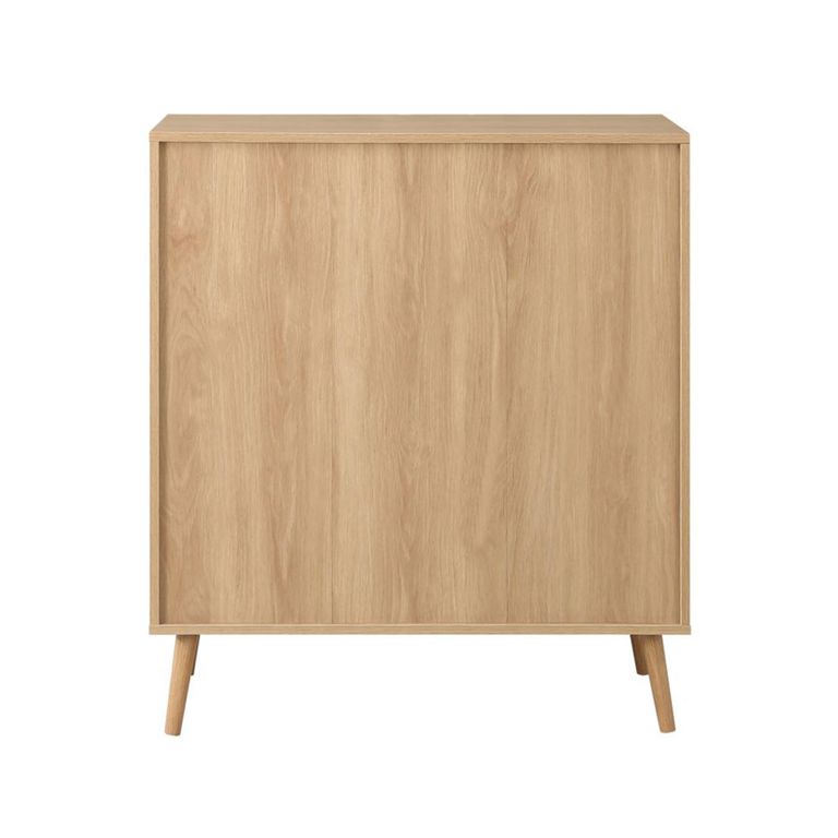 Croxley Chest - 2+3 Drawer - Oak and Rattan