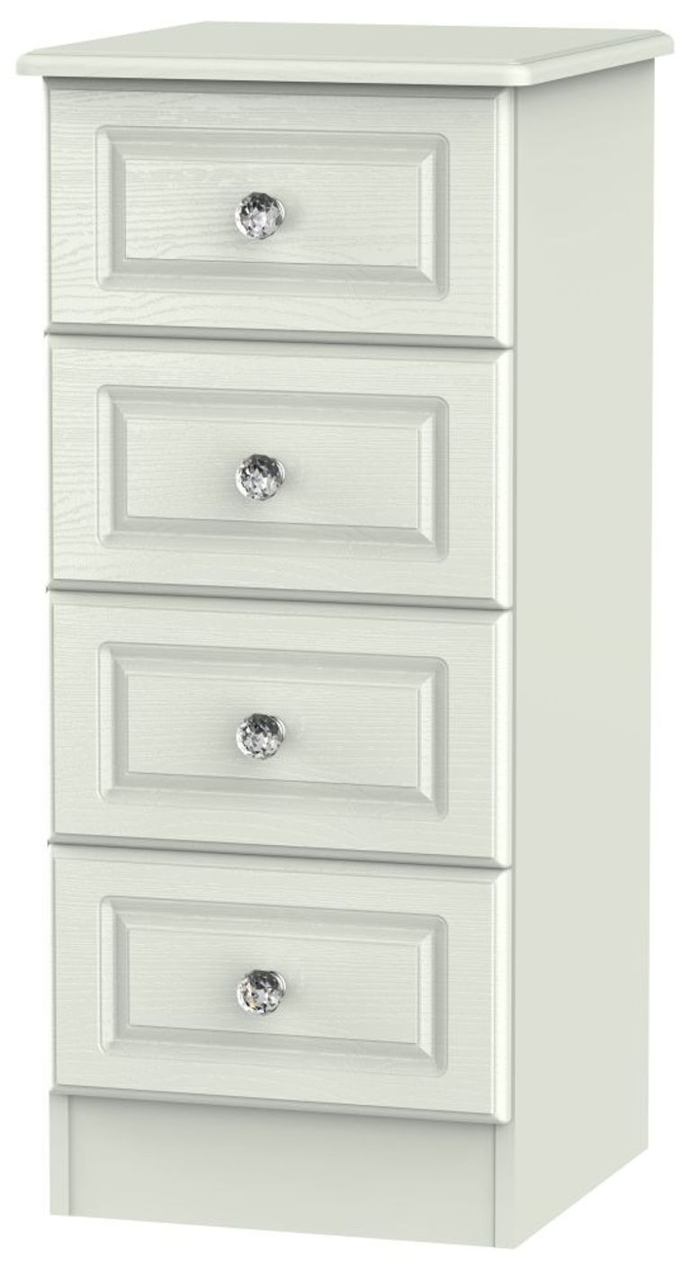 Crystal Cashmere 4 Drawer Narrow Chest