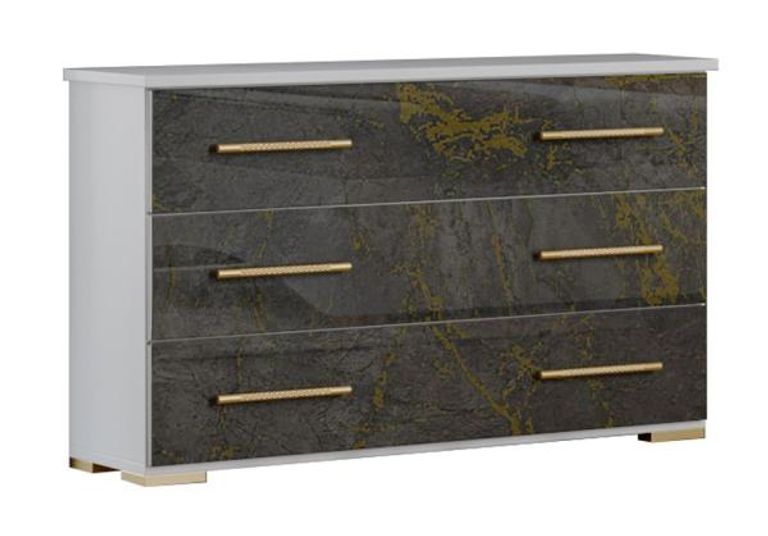 Dalia Grey Italian 3 Drawer Dresser