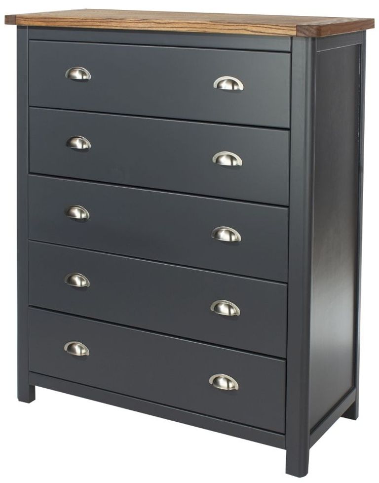 Dunkeld Blue 5 Drawer Chest