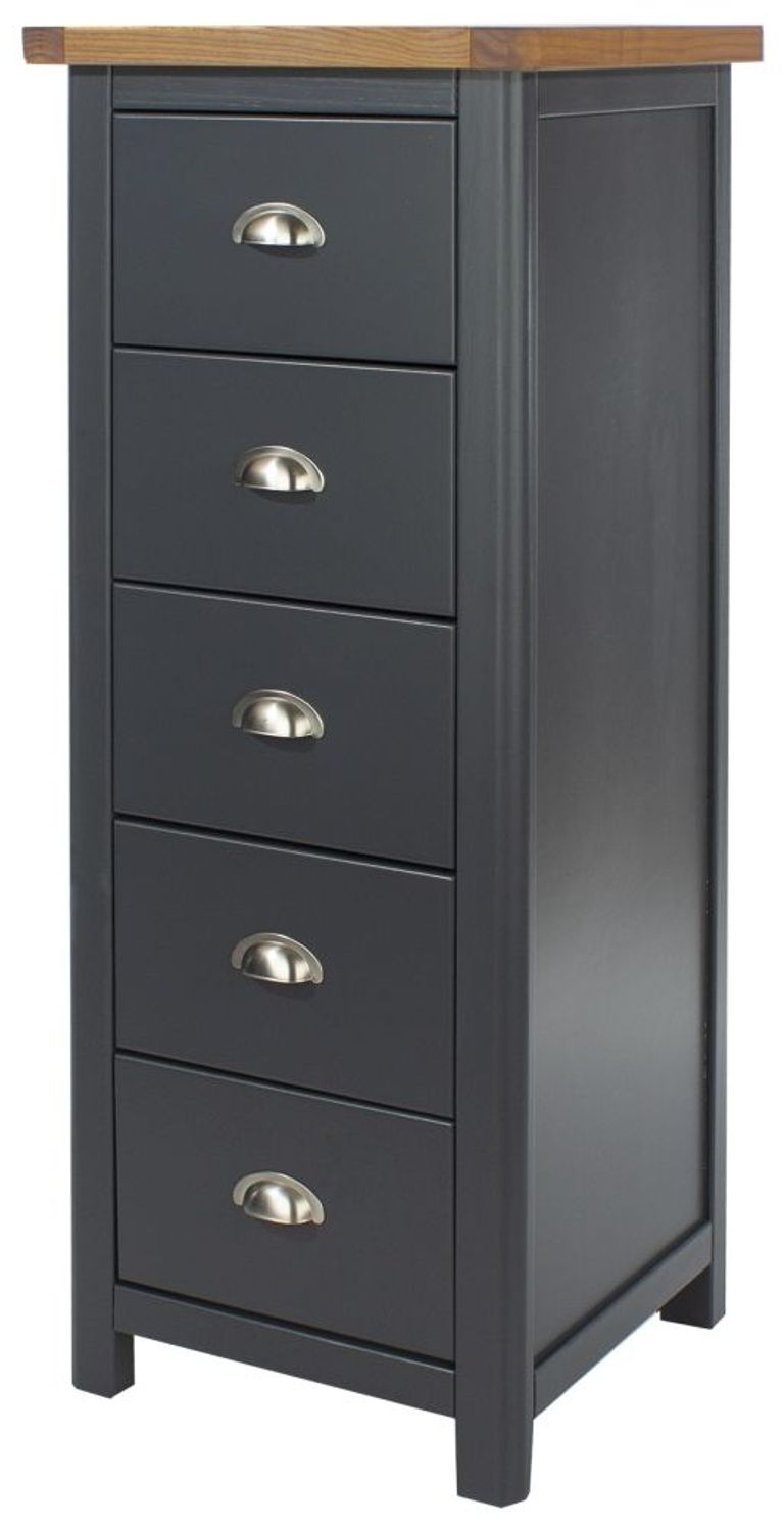 Dunkeld Blue 5 Drawer Tall Chest