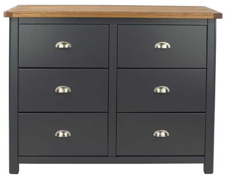 Dunkeld Blue 6 Drawer Wide Chest