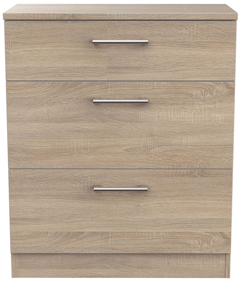 Devon Oak Effect 3 Drawer Deep Chest