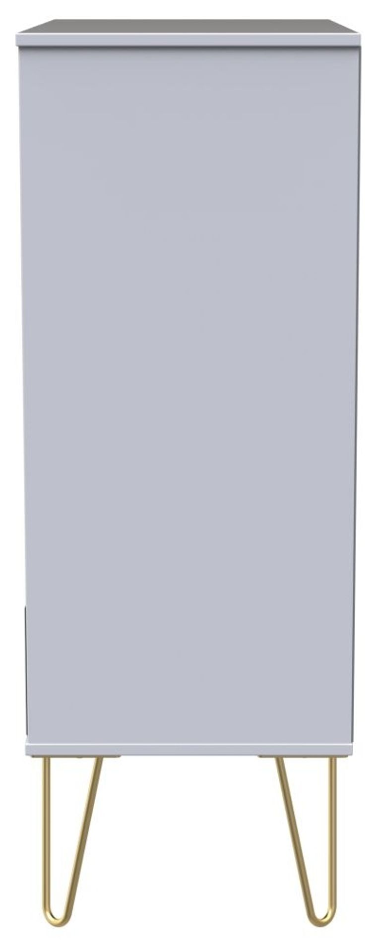 Diamond Black and White 5 Drawer Chest with Gold Hairpin Legs