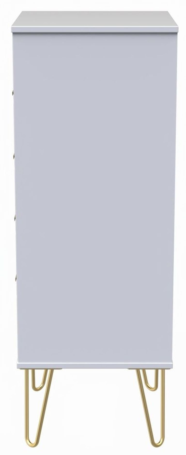 Diamond Black and White 5 Drawer Narrow Chest with Gold Hairpin Legs