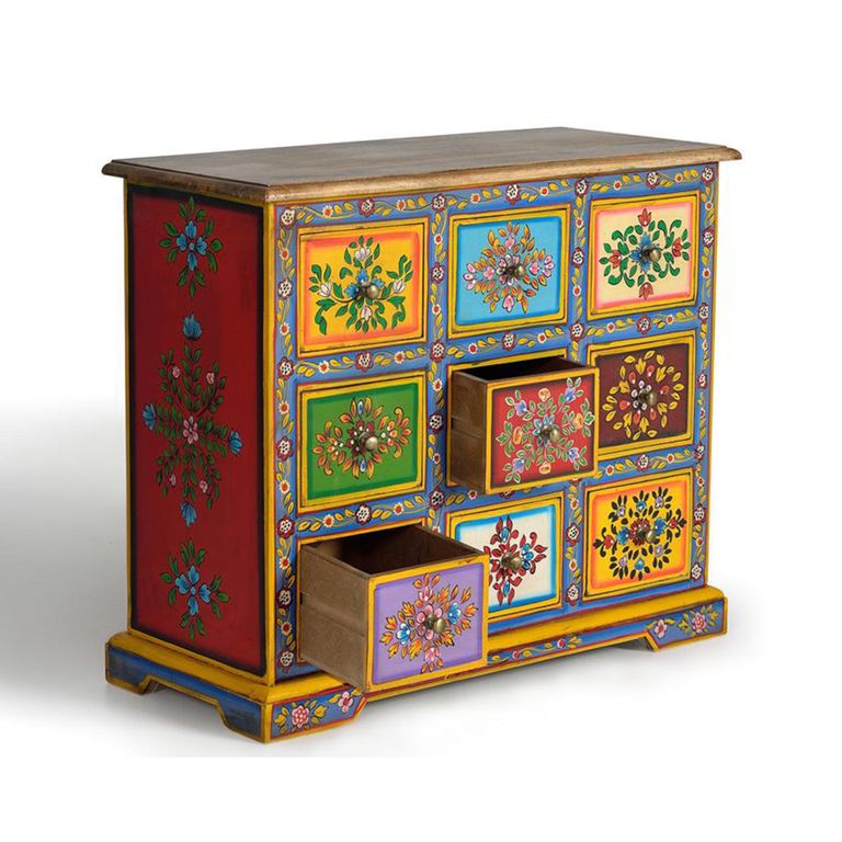 Dibble Chest - Mango Wood - Painted - Multi Drawer
