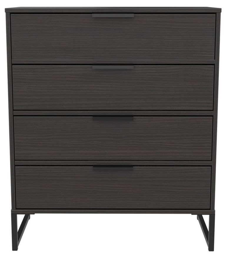 Diego Black 4 Drawer Chest