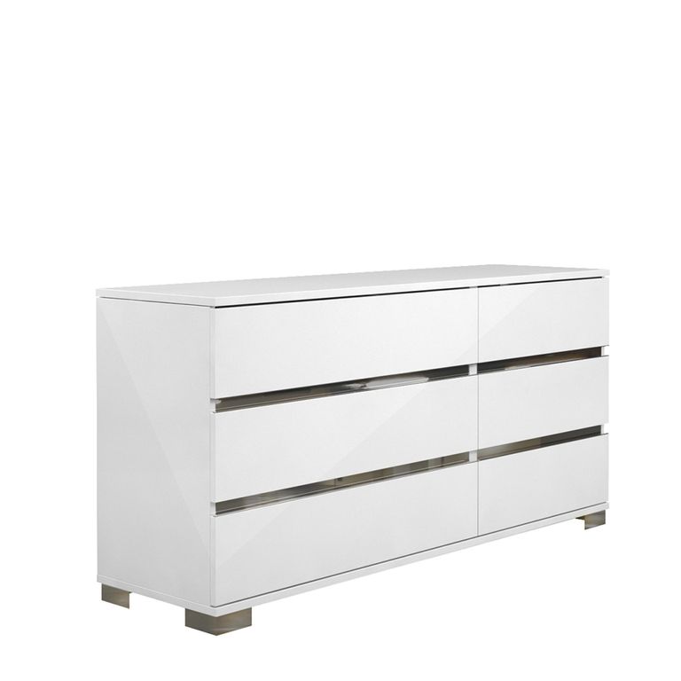 Dream Wide Dresser - 6 Drawer - White
