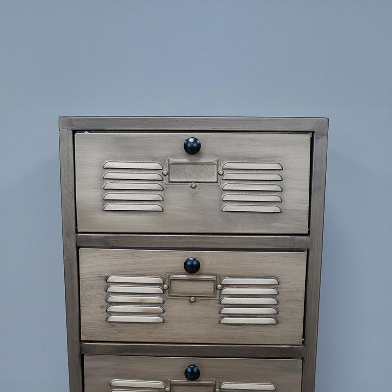 Tallboy Chest - Multi Drawer - Gold - Metal