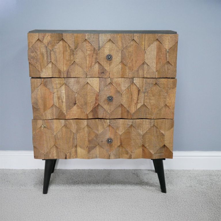 Chest - 3 Drawer - Wooden - Wood
