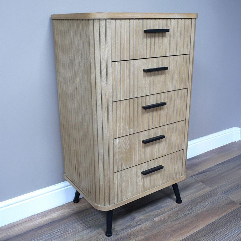 Tallboy Chest - Wooden - 5 Drawer