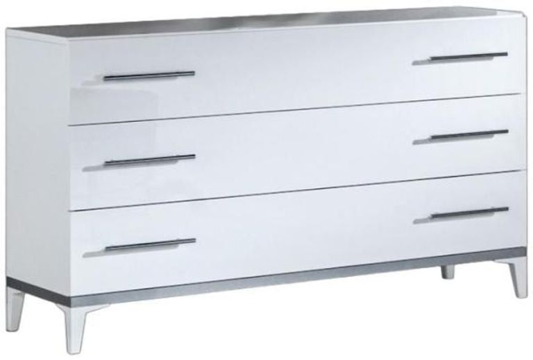 Elegance White Italian 3 Drawer Dresser
