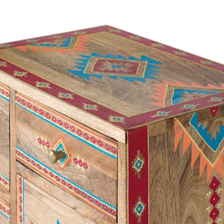 Ergani Chest - Mango Wood - Painted - Multi Drawer