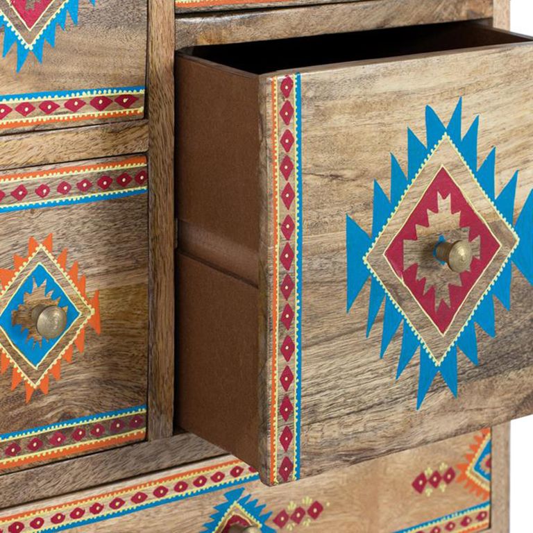 Ergani Chest - Mango Wood - Painted - Multi Drawer
