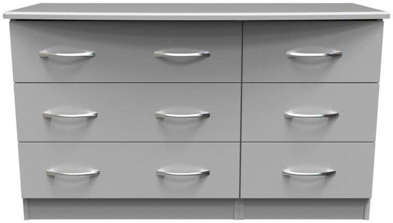 Eve Grey 6 Drawer Midi Dresser