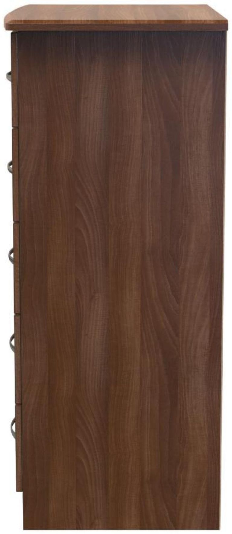 Eve Walnut Effect 5 Drawer Chest