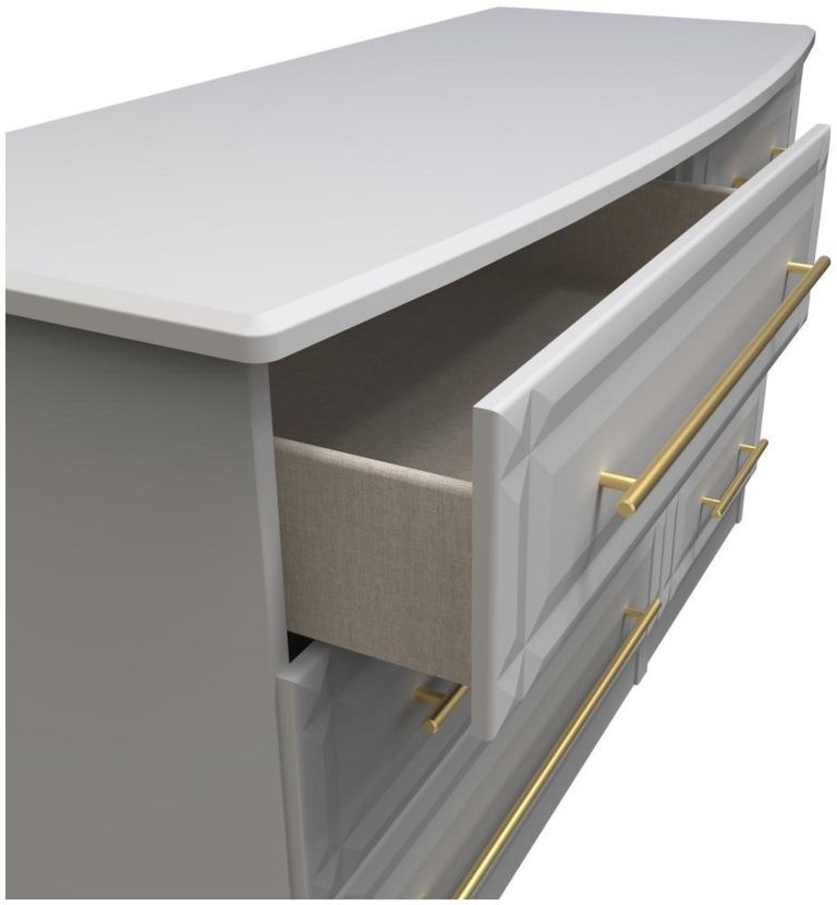 Faye Grey 6 Drawer Midi Chest