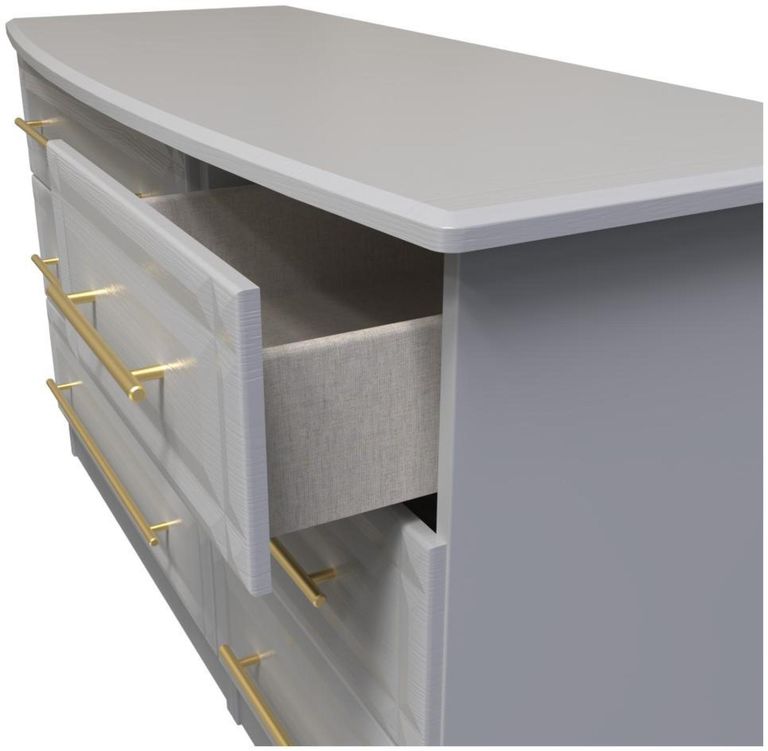 Faye Grey Ash 6 Drawer Midi Dresser