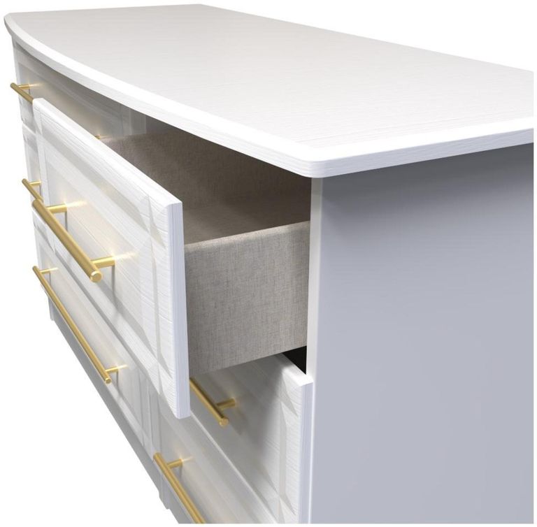 Faye White 6 Drawer Midi Dresser