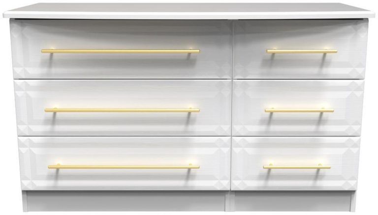 Faye White 6 Drawer Midi Dresser