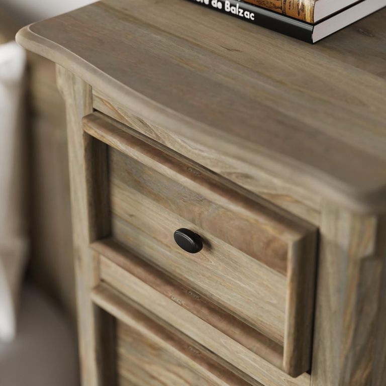 Fleur French Style Grey Narrow Tall Chest - 5 Drawers