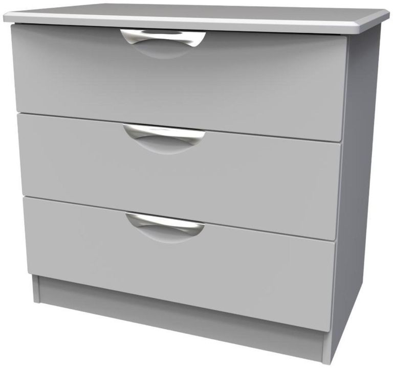 Flora Grey 3 Drawer Small Chest