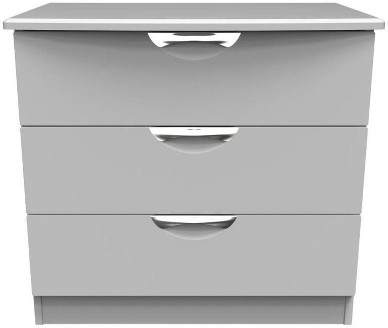 Flora Grey 3 Drawer Small Chest