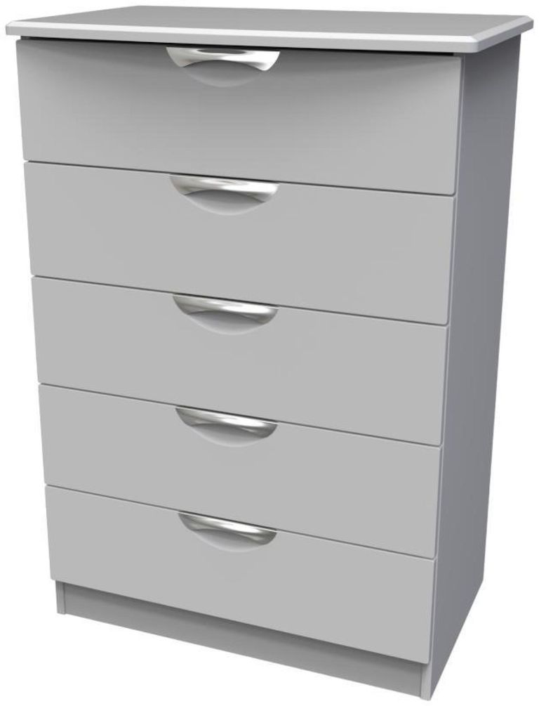 Flora Grey 5 Drawer Chest