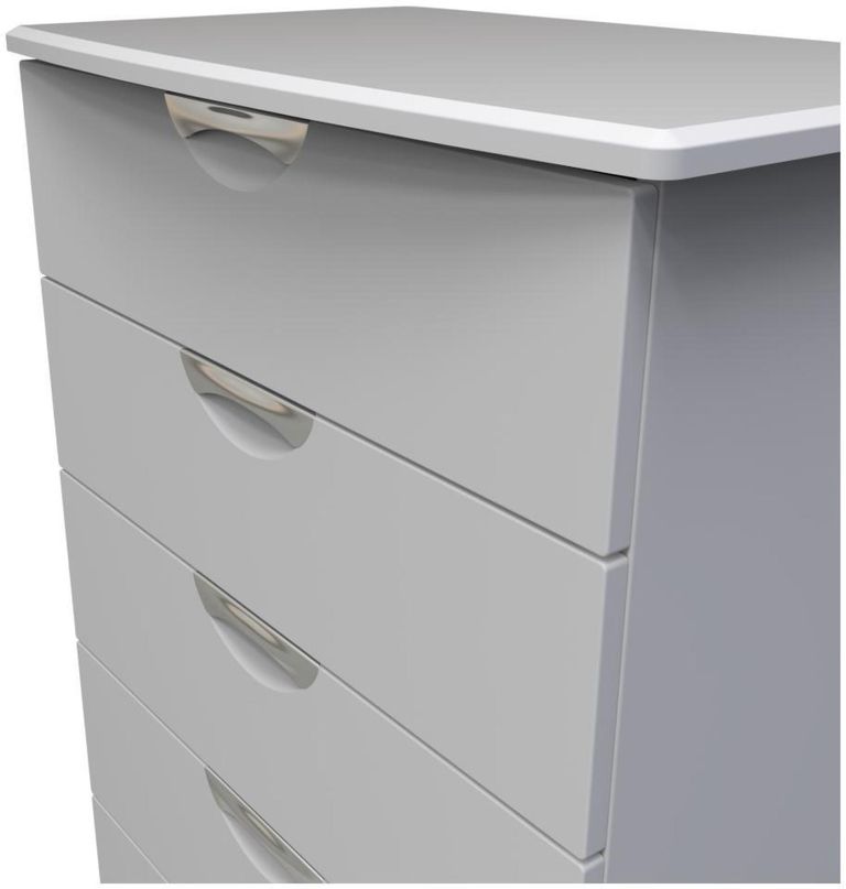 Flora Grey 5 Drawer Chest