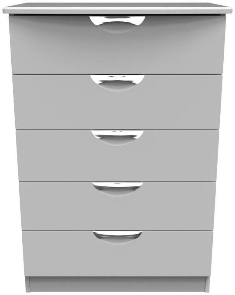 Flora Grey 5 Drawer Chest